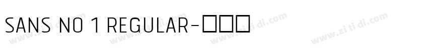 Sans No 1 Regular字体转换